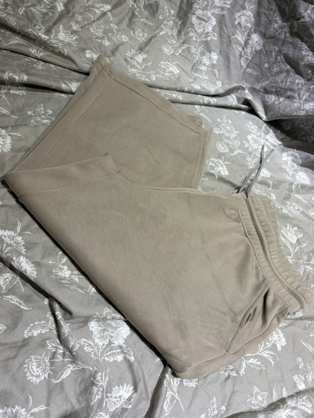 Women's Taupe Drawstring Track Joggers